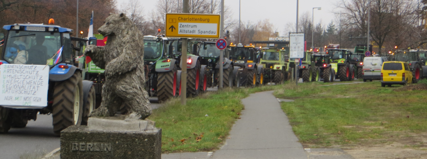 Traktorensternfahrt Berlin 2019 - An der Route 5